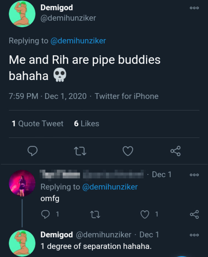 A$AP Rocky's Other Woman #2's Tweet