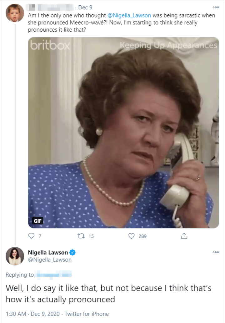 Nigella Lawson's Tweet