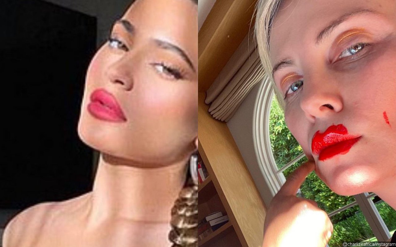 Kylie Jenner Reacts to Charlize Theron Parodying Her Big Lips