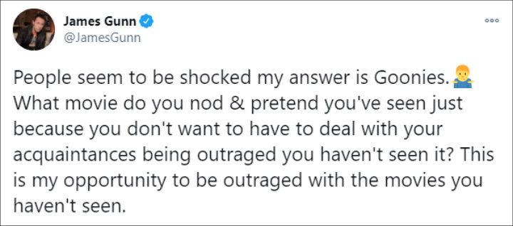James Gunn's Twitter Post 01