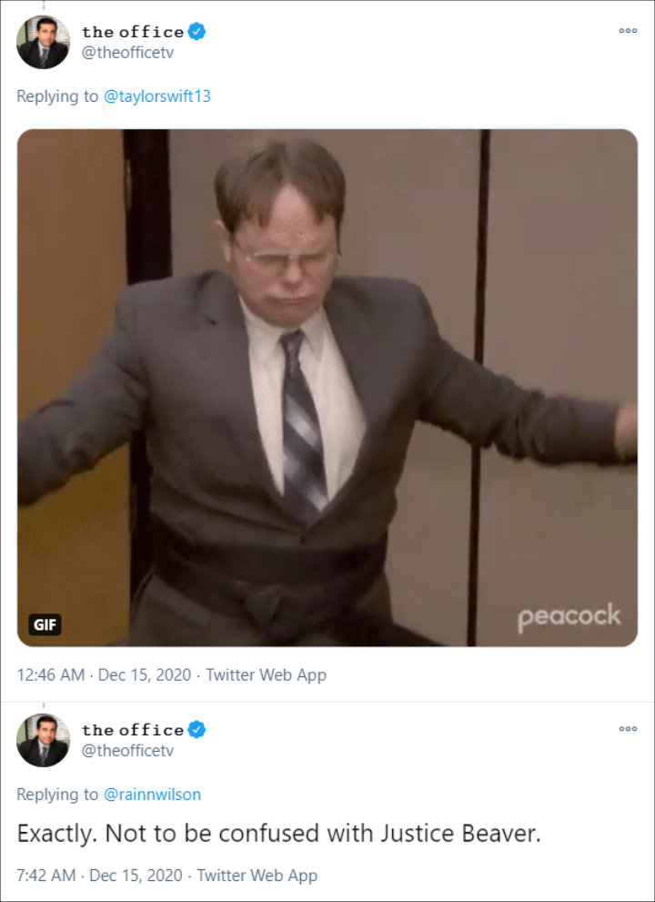 Tweet from 'The Office'