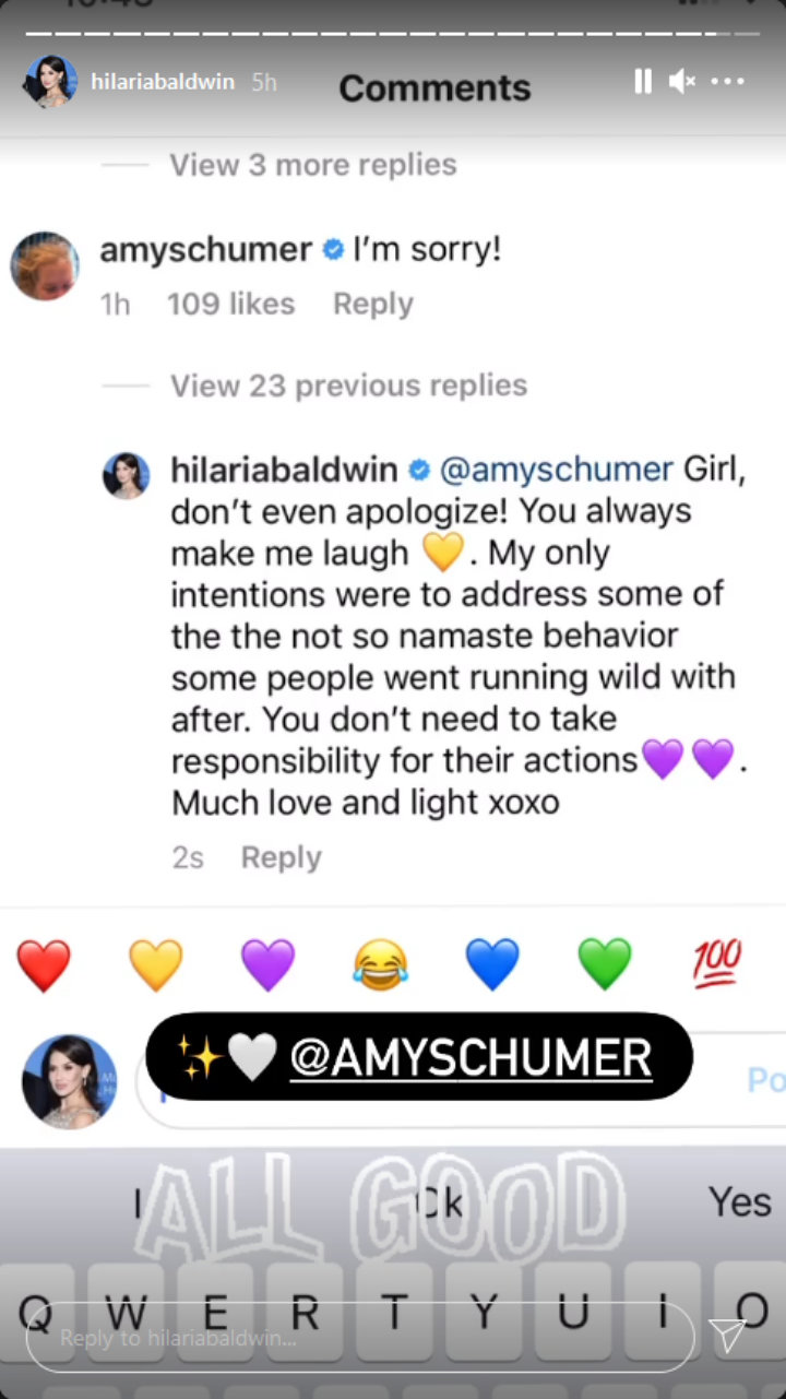 Hilaria Baldwin's IG Comment