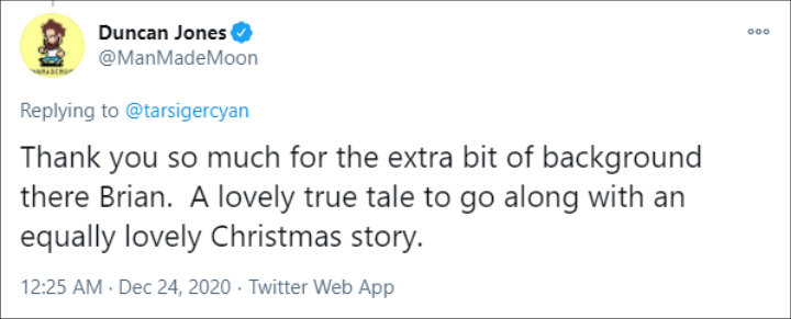 Duncan Jones' Tweet