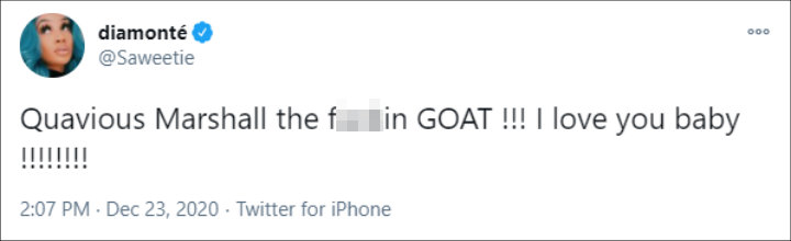 Saweetie's Tweet