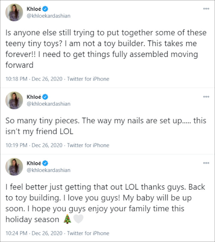 Khloe Kardashian's Tweet