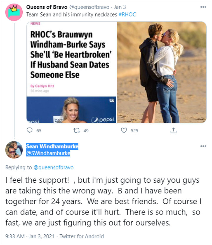 Sean Burkes' Tweet