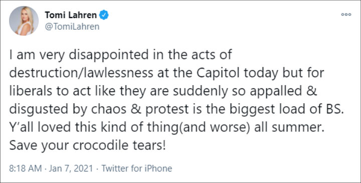 Tomi Lahren's Tweet