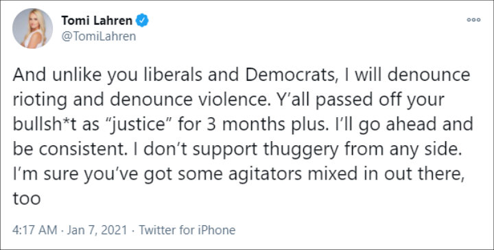 Tomi Lahren's Tweet