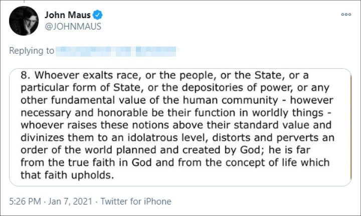 John Maus' Tweet