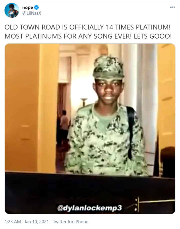 Lil Nas X's Tweet