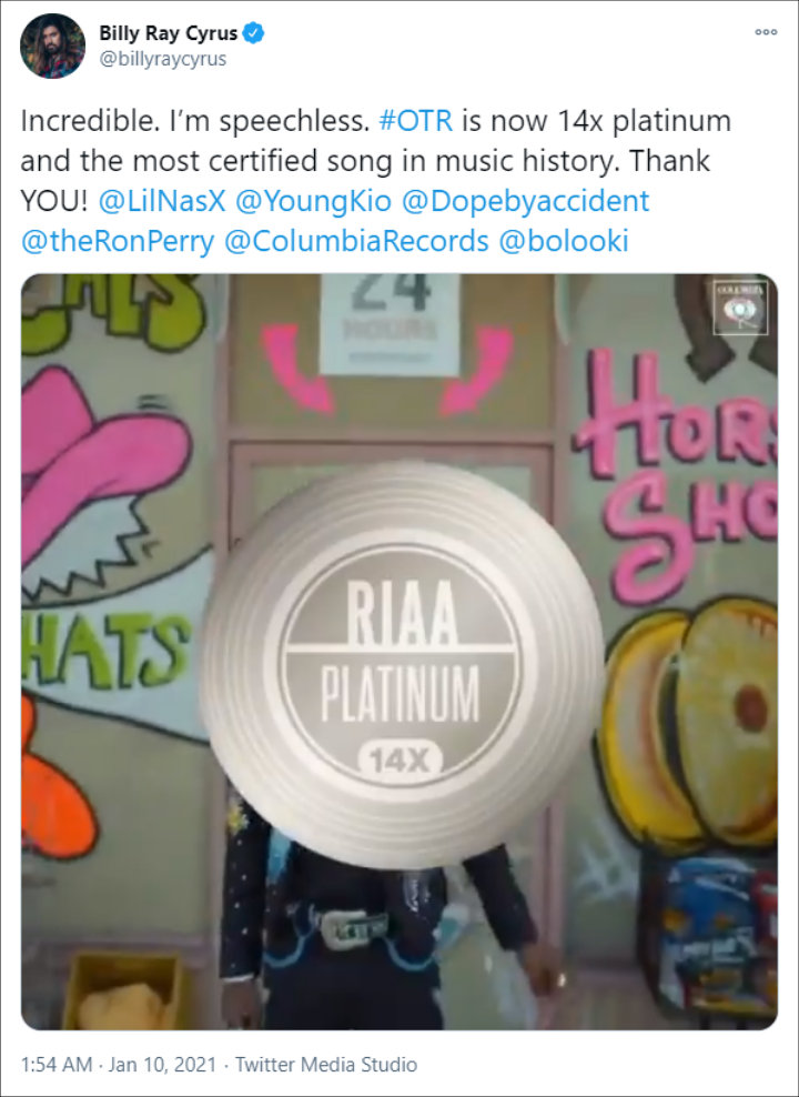Billy Ray Cyrus' Tweet