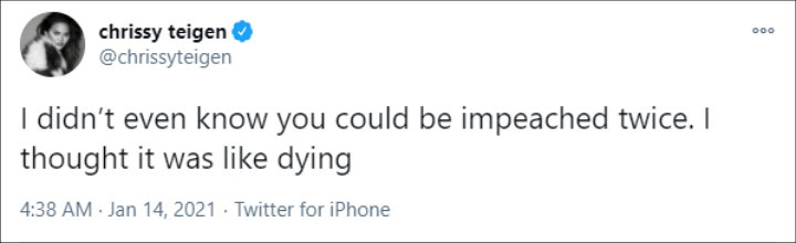 Chrissy Teigen's Tweet