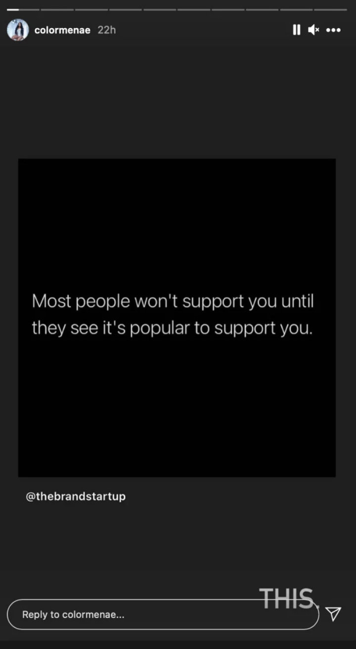 Reginae Carter's Instagram Story