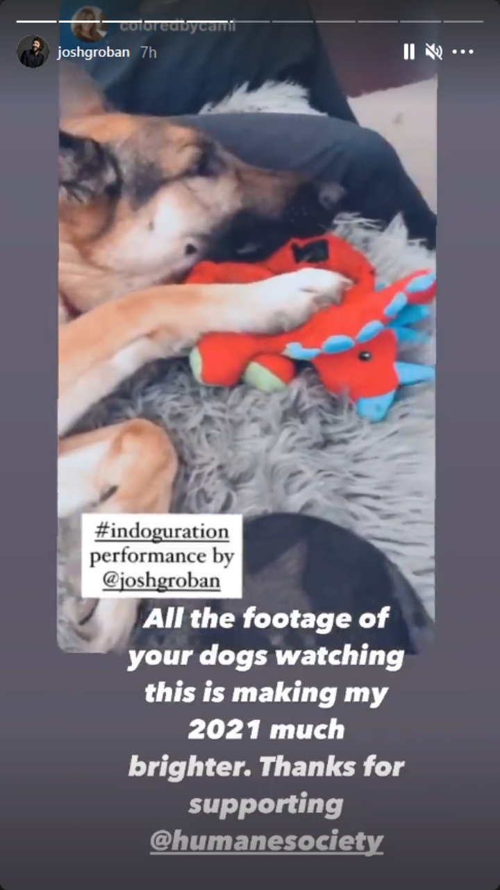 Josh Groban's IG Story