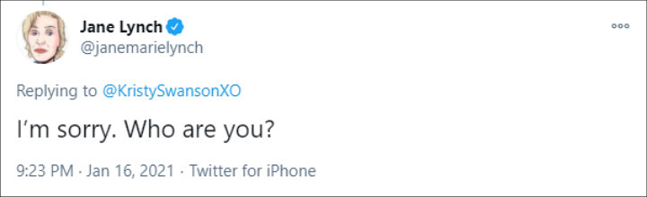 Jane Lynch's Tweet