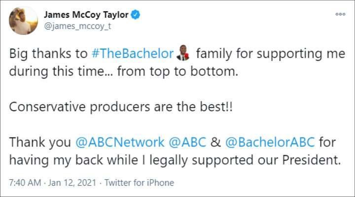 James McCoy Taylor's Tweet