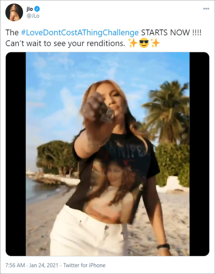 Jennifer Lopez's Twitter Post