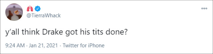 Tierra Whack's Tweet