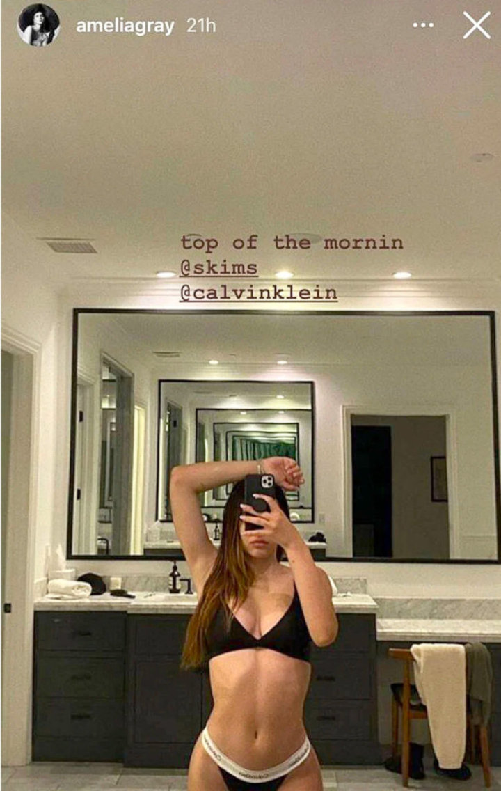 Amelia Hamlin's Instagram Story