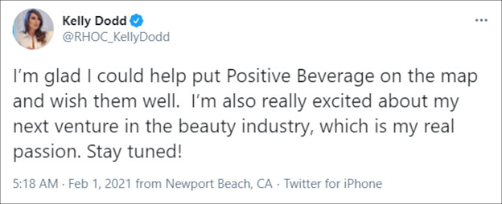 Kelly Dodd's Tweet