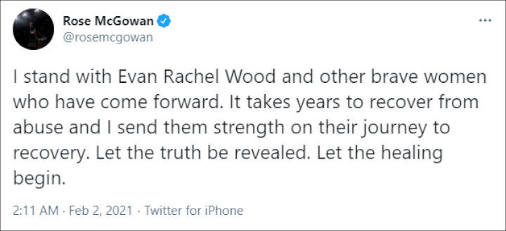 Rose McGowan's Tweet