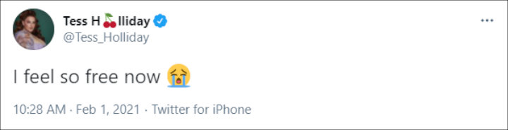 Tess Holliday's Tweet