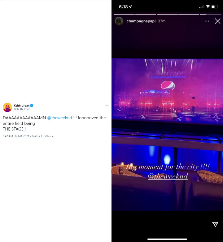 Keith Urban and Drake's Posts