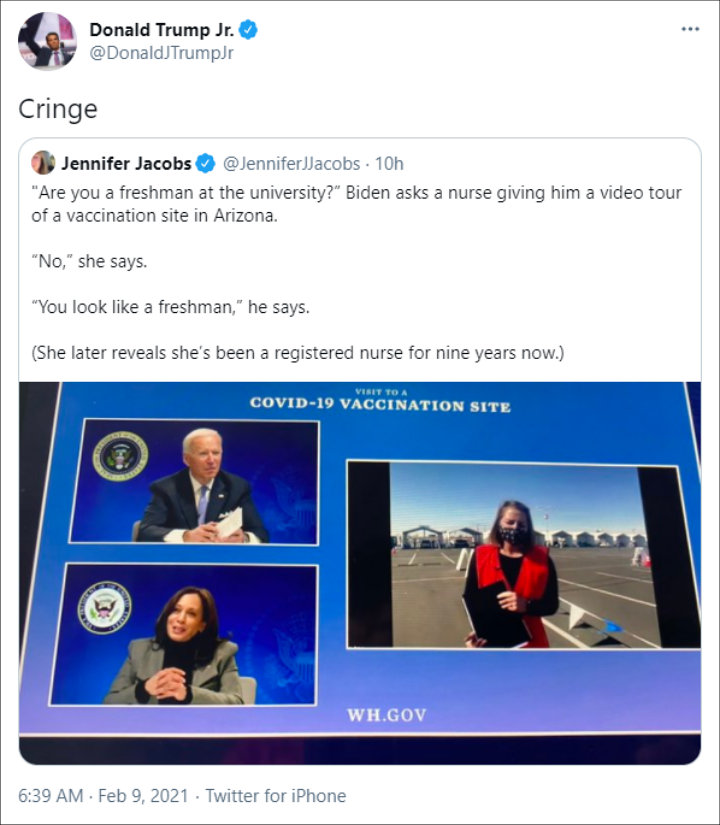 Donald Trump Jr.'s Tweet