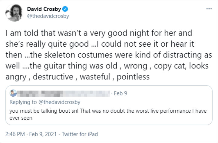 David Crosby's Twitter Post 03