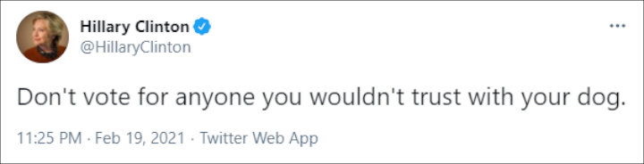 Hillary Clinton's Tweet