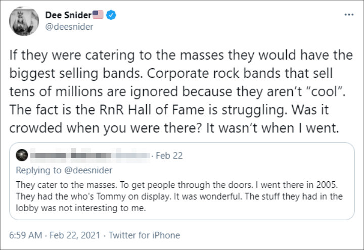 Dee Snider's Twitter Post 02