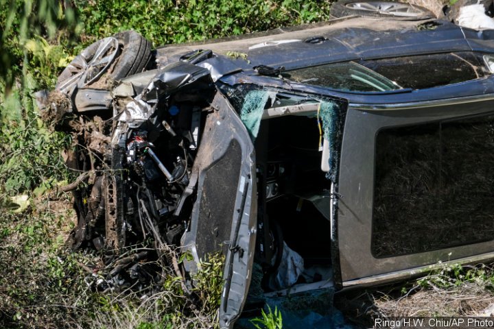 Photo of Tiger Woods' Car Crash