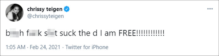 Chrissy Teigen's Tweet