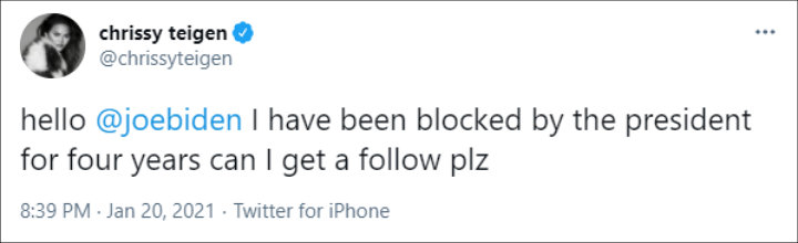 Chrissy Teigen's Tweet