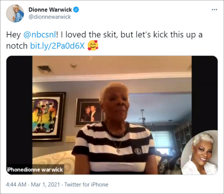 Dionne Warwick's Tweet