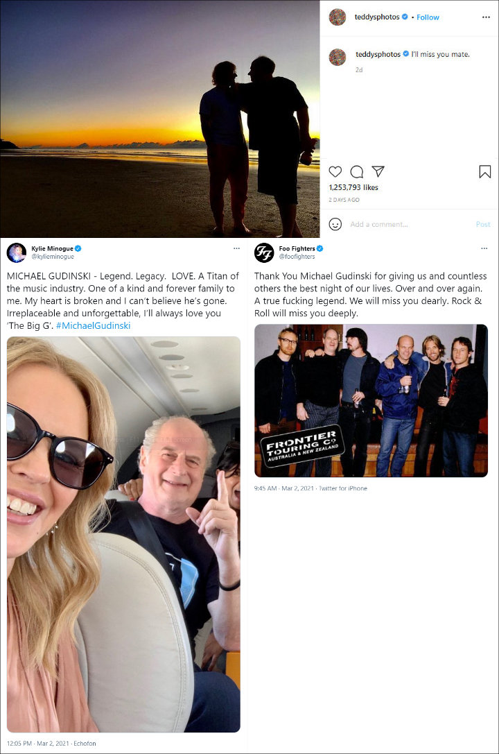 Tributes to Michael Gudinski