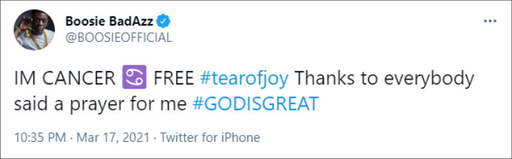 Boosie Badazz's Tweet