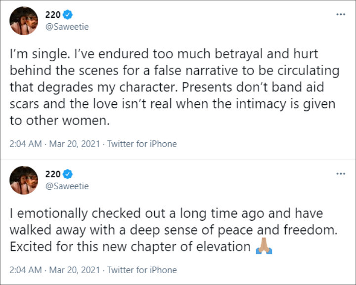 Saweetie's Tweet
