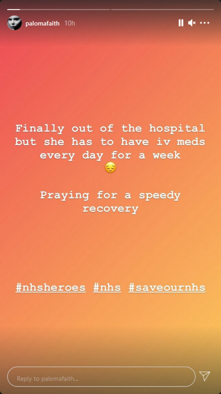 Paloma Faith's Instagram Story