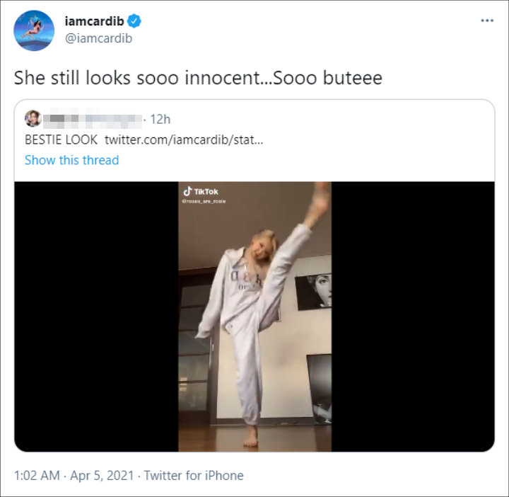 Cardi B's Tweet