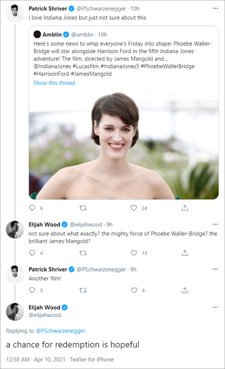 Twitter faida tra Elijah Wood e Patrick Schwarzenegger