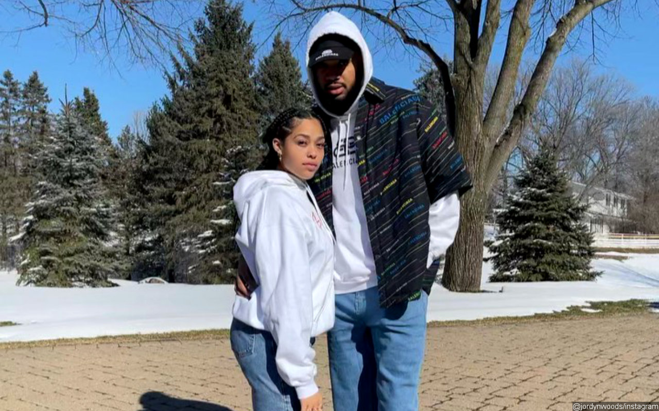Jordyn Woods Presents NBA Boyfriend Karl-Anthony Towns With Portrait of His Late Mother