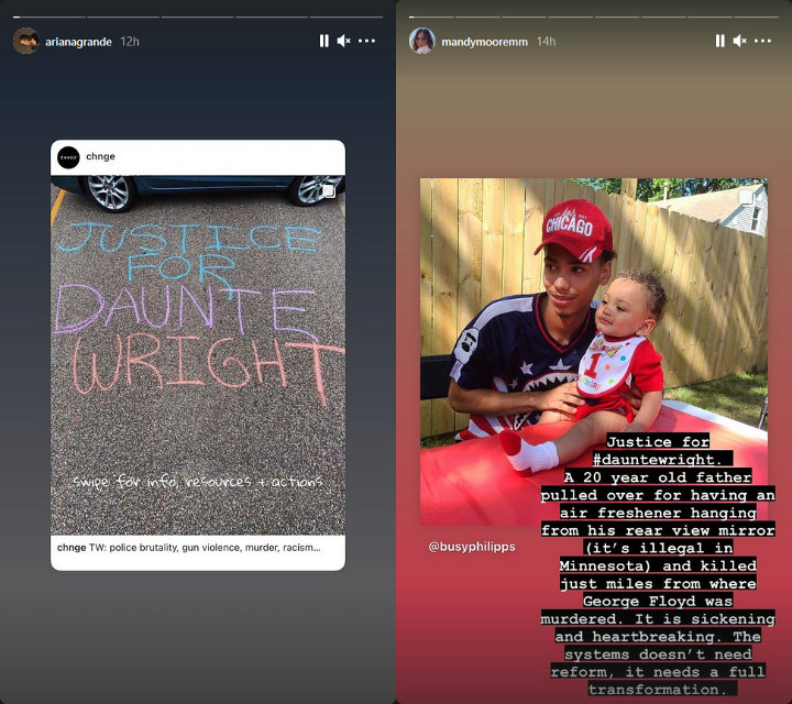 Ariana Grande and Mandy Moore also criticized the violence
