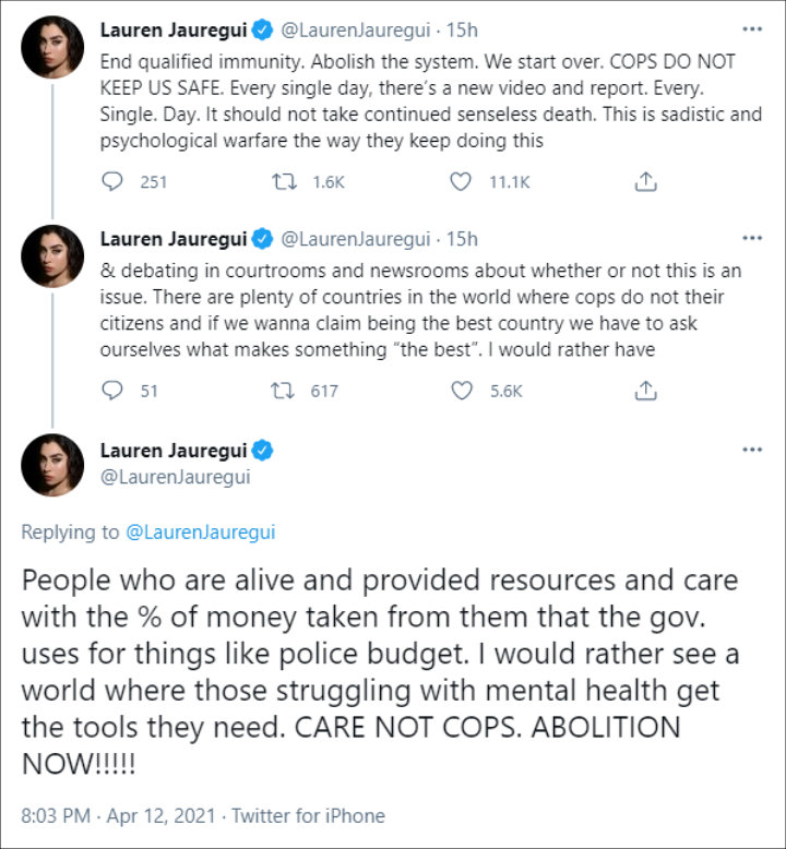 Lauren Jauregui also spoke out against the matter