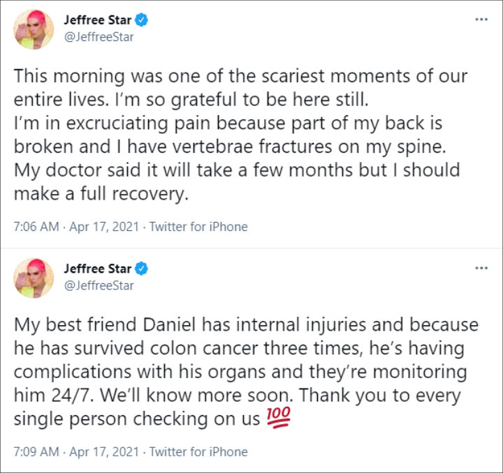 Jeffree Star's Tweet