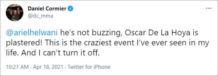 Daniel Cormier's Twitter