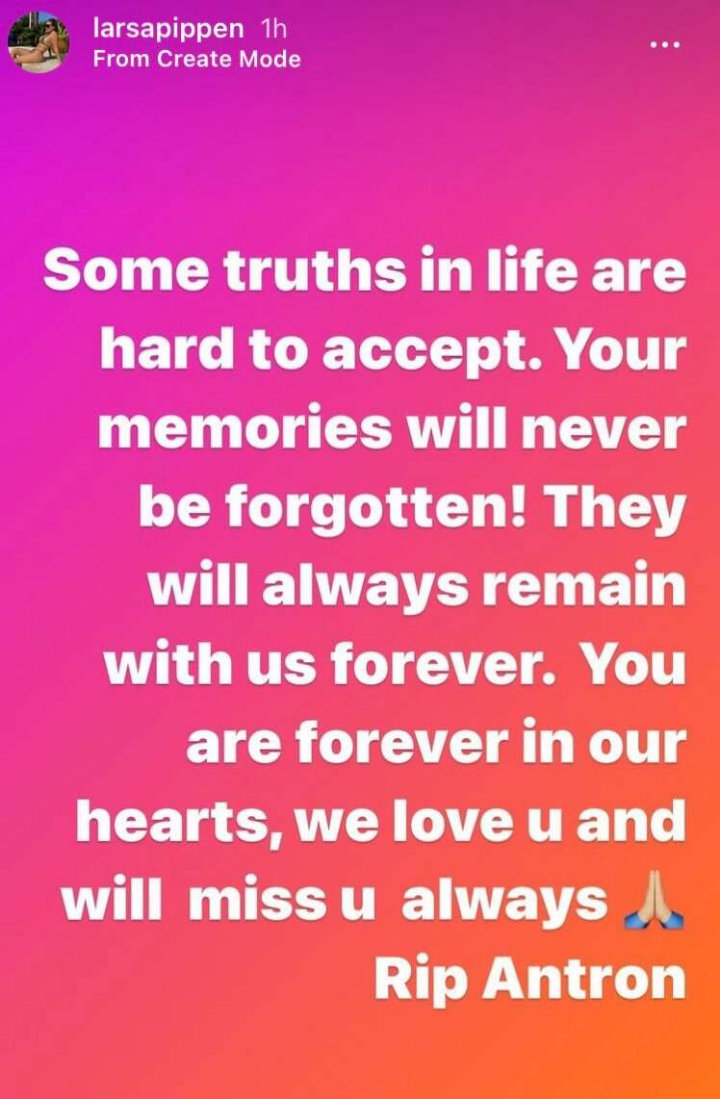 Larsa Pippen's Instagram Story