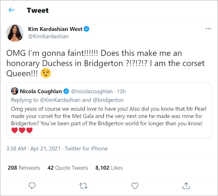 Kim Kardashian via Twitter