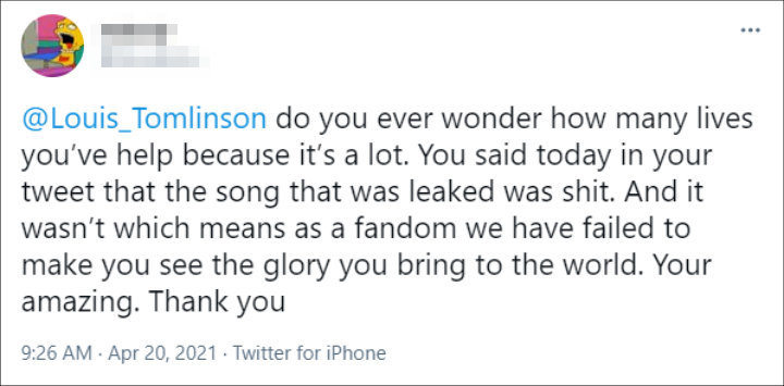 Fan's Reaction to Louis Tomlinson's Leaked Song