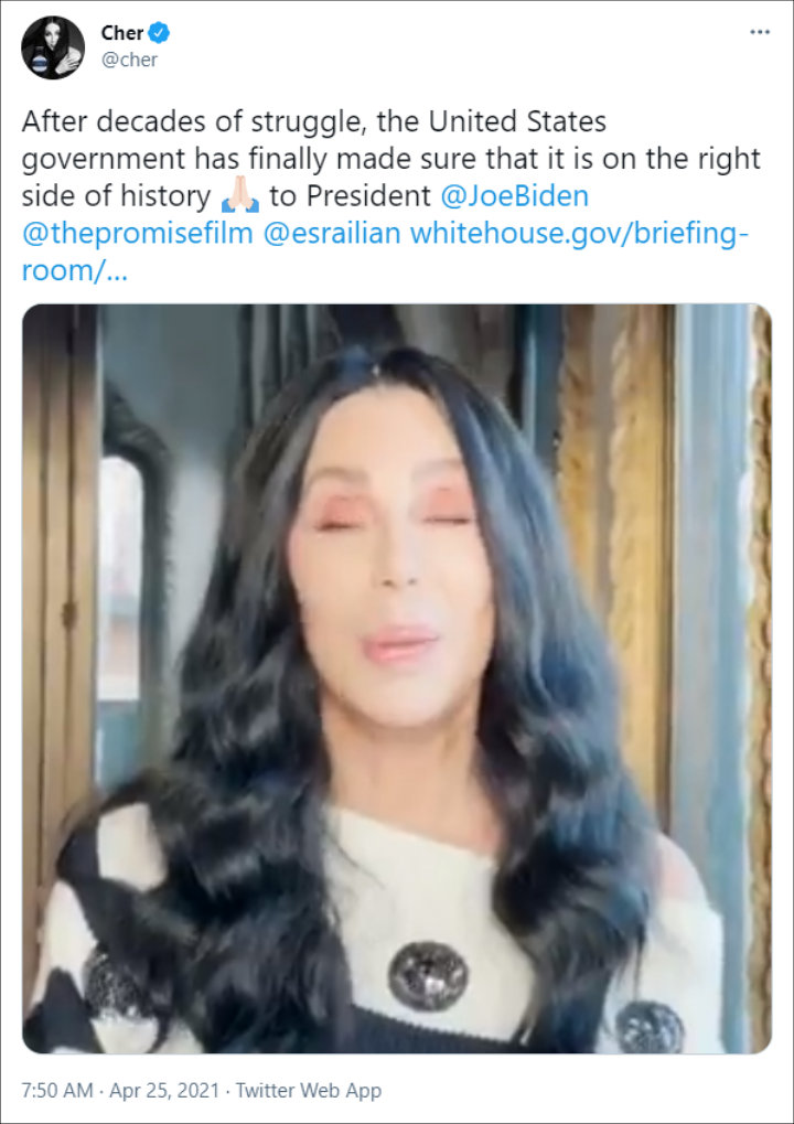 Cher's Twitter Post